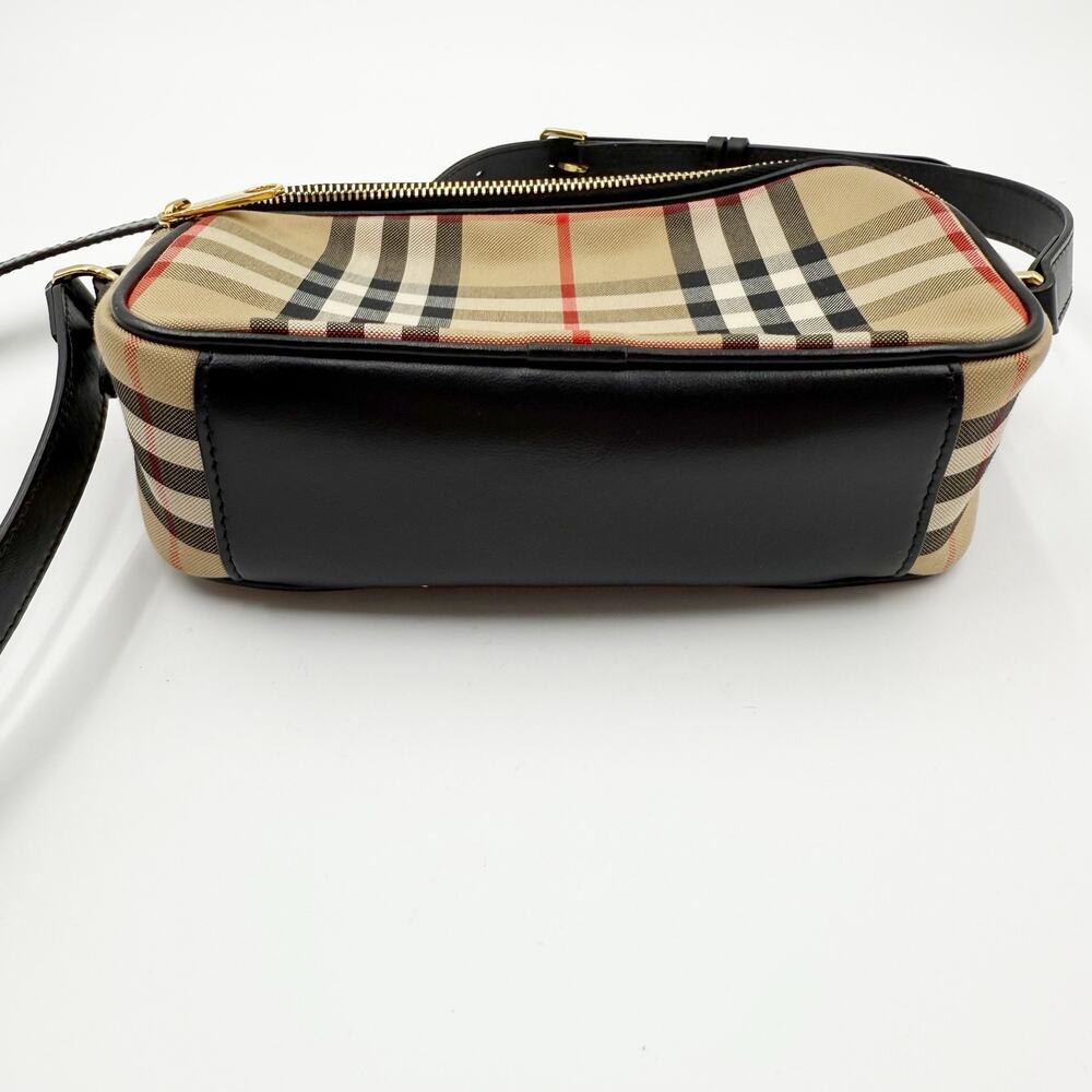 Burberry Vintage Check and Leather Mini Camera Bag Purse - Picture 14 of 15